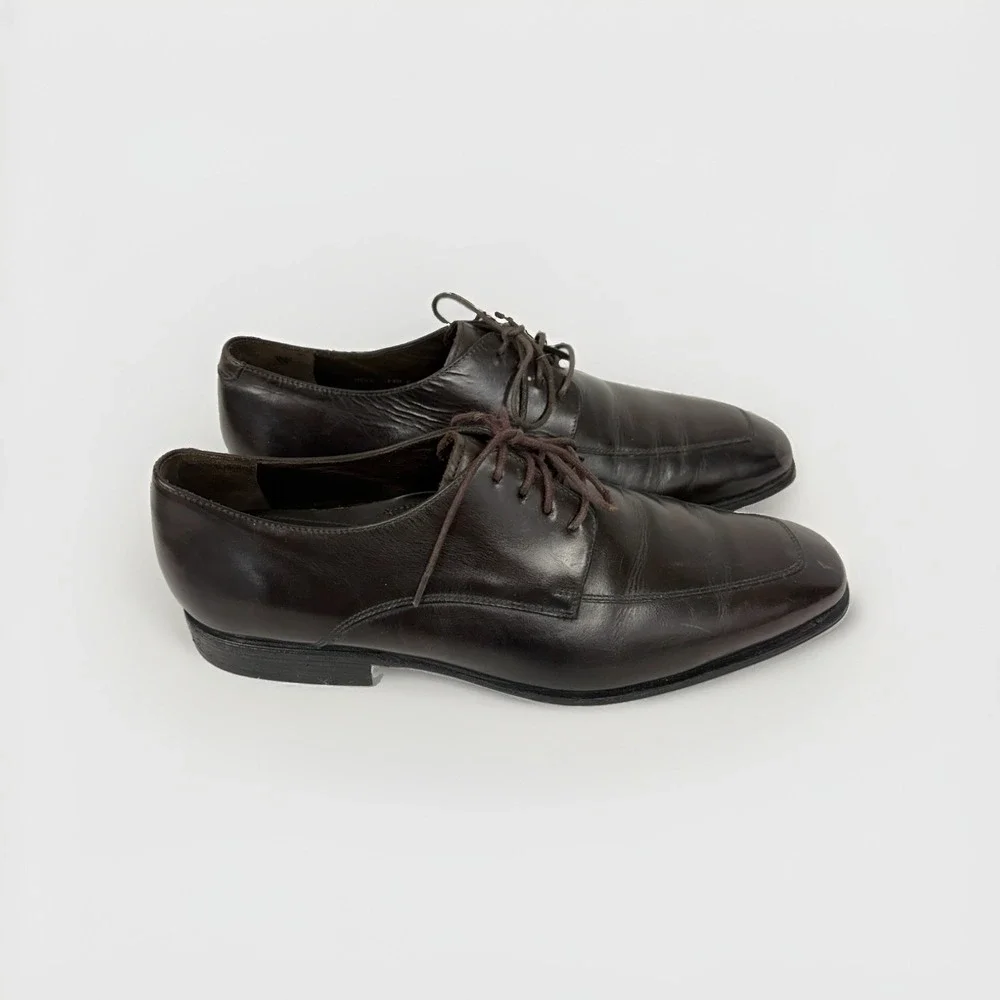Cole Haan C08162 Men's 11 M Brown Leather Apron Toe Oxford Dress Shoes T3